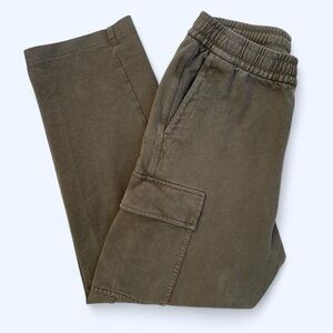 Uniqlo Men's Khaki olive green Cargo Pants outdoor Loungewear dadcore size Small